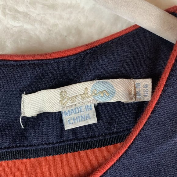 Boden Marianna Ponte Dress Women's 6 Navy Stretch Zipper Back Short Sleeve 7630 - Picture 3 of 9